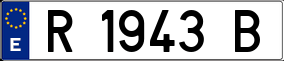 Trailer License Plate